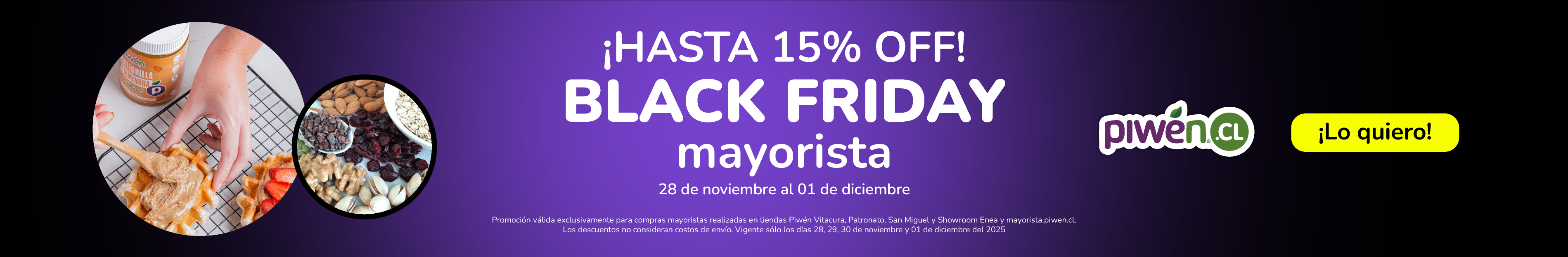 Hasta 15% de dscto. en productos mayoristas